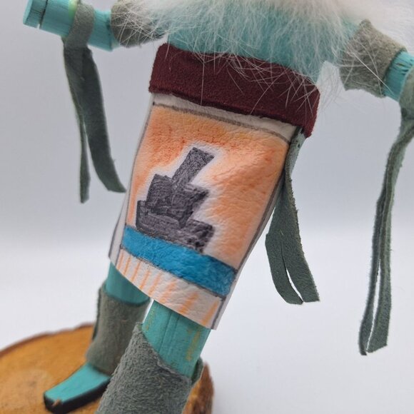 Kachina Handmade Doll Signed 7 Inch Hototo AM Native American Indian Art Wood - Picture 10 of 13